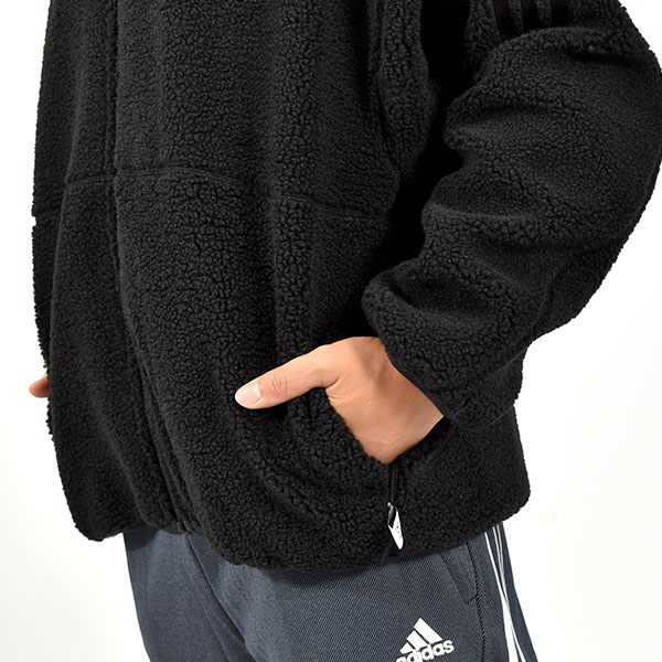 ネット限定】 アディダス メンズ レディース ジャケット adidas M MHELG ボアジャケット 裏起毛 フリース もこもこ アウター  ジャンパー 防寒 2022秋新作 WL905 highart.com.eg