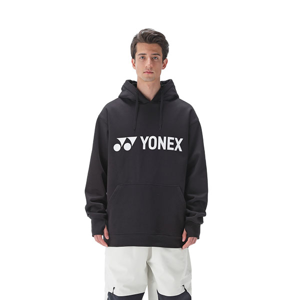 長袖 パーカー 裏起毛 YONEX ヨネックス メンズ レディース ブラック