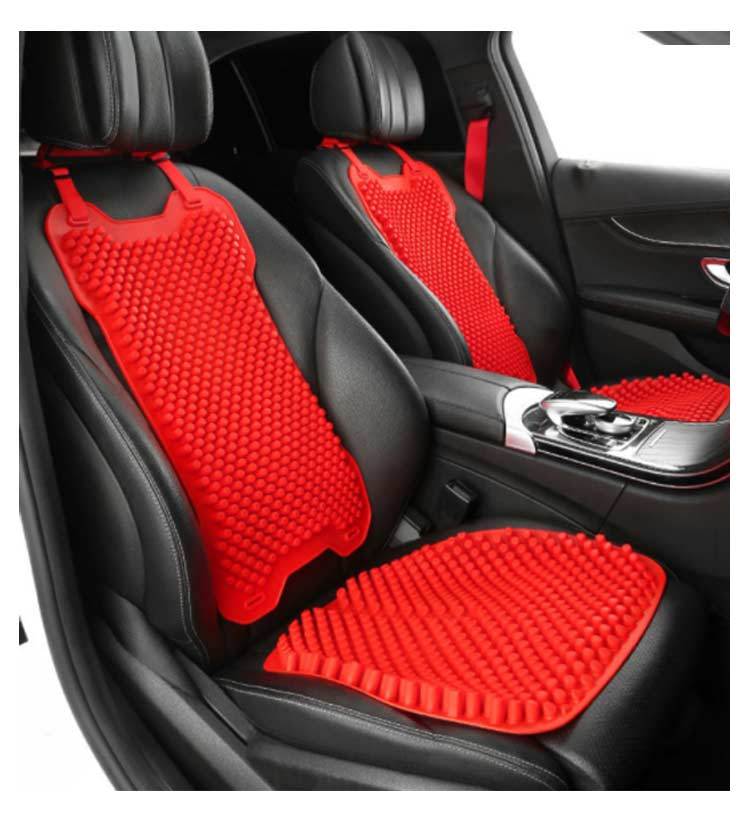 車用 シートクッション シリコン 厚手 カーシートクッション シートカバー2点セット 通気性 涼しい 冷感 夏用 背もたれクッション 座席クッション Z5dcepintv 内装用品 Www Lecascate It
