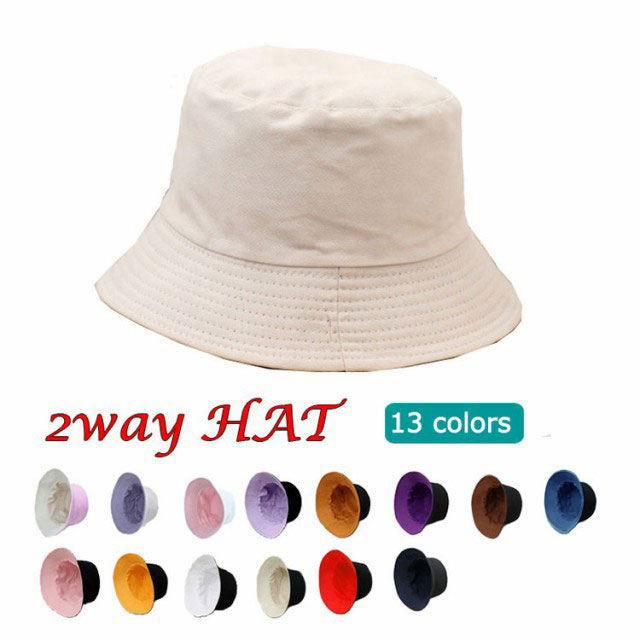 バケットハット 両面使用 2way HAT 無地 ハット キャップ サファリハット カジュアル 帽子 つば広 HAT アウトドア レディース 韓国ファ  :wxn01194:elevenoneヤフー店 - 通販 - Yahoo!ショッピング