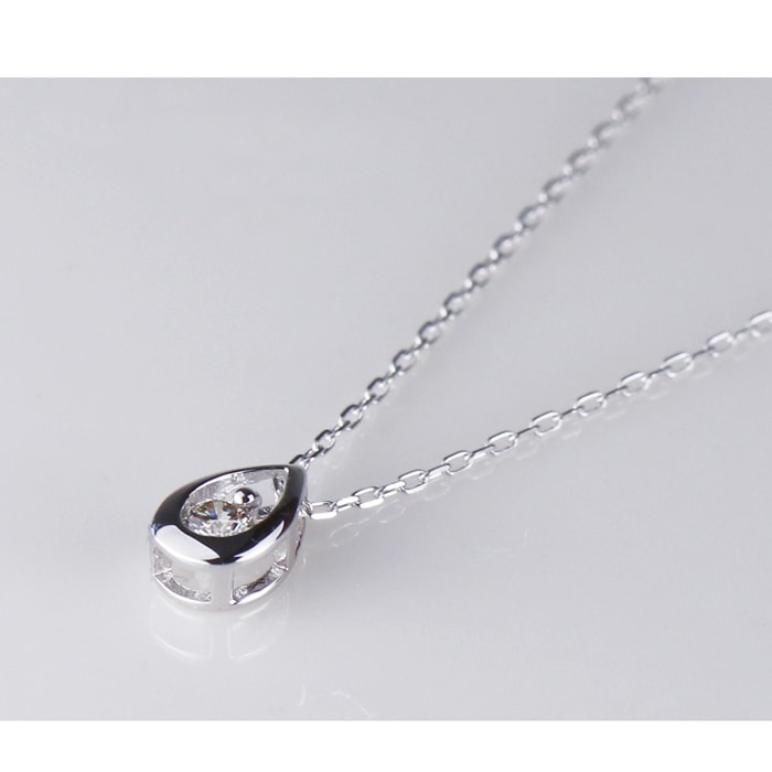 K10 ネックレス ダイヤモンド ドロップモチーフ 華奢 レディース 誕生