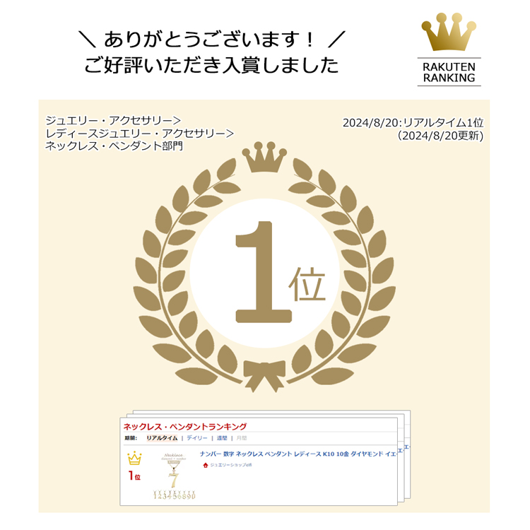 K10 ネックレス 数字 ダイヤモンド レディース 華奢 ゴールドネックレス 数字ネックレス 小粒 K10YG お守り 記念日 誕生日 プレゼント ギフト 女性用の画像