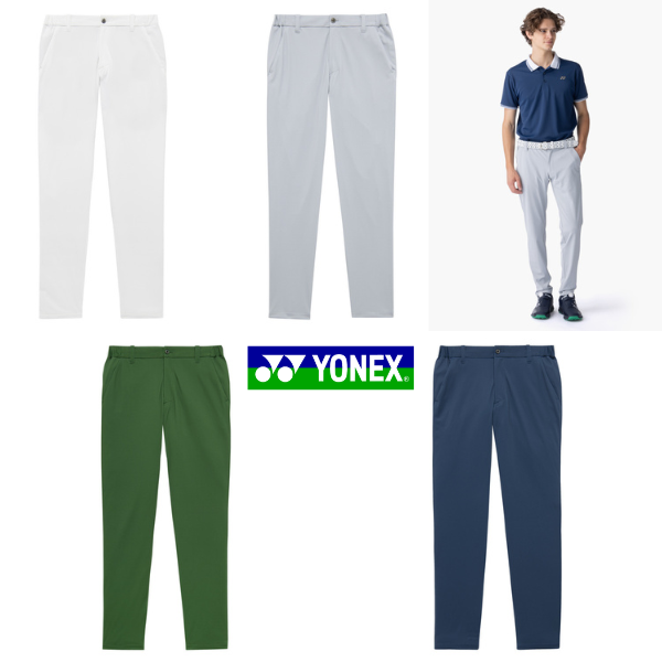 yonex GWS4142 メンズノータックパンツ ベージュ Lサイズ YONEX（ヨネックス） メンズ メッシュノータックパンツ ゴルフ ウェア