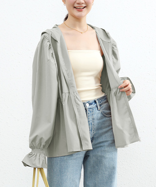 ラッシュガード 夏 水着 日焼け対策 UVカット レディース パーカー 女性 UV UPF 涼しい 長袖 袖あり 10代 20代 30代 40代 ポケット ファスナー 指穴 春 rt1305 | ブランド登録なし | 14