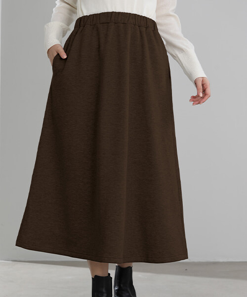 レディース カジュアル スカート ロングスカート スウェット 裏起毛 暖かい ゆったり 大きいサイズ...