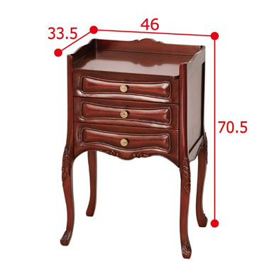 ルイ3段チェスト≪KR≫ マホガニー クラシック家具 ネコ脚チェスト