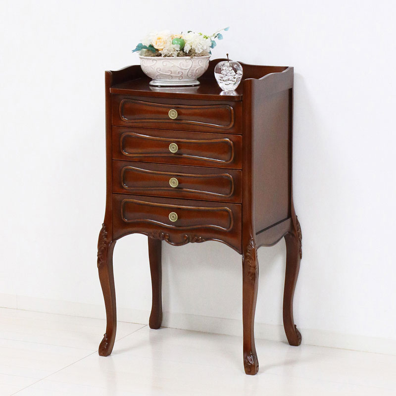 ルイ3段チェスト≪KR≫ マホガニー クラシック家具 ネコ脚チェスト