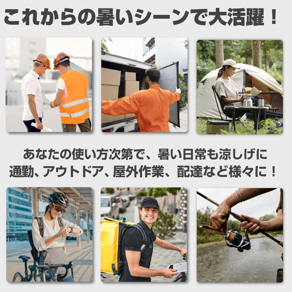 空調ウェア 空調作業服 フルセット 10000Ah ファン バッテリー付き 大風量 空調 長袖 空調作業着 プロ仕様 3段階調節 ファン付き 夏 空調 服｜elminstore｜10