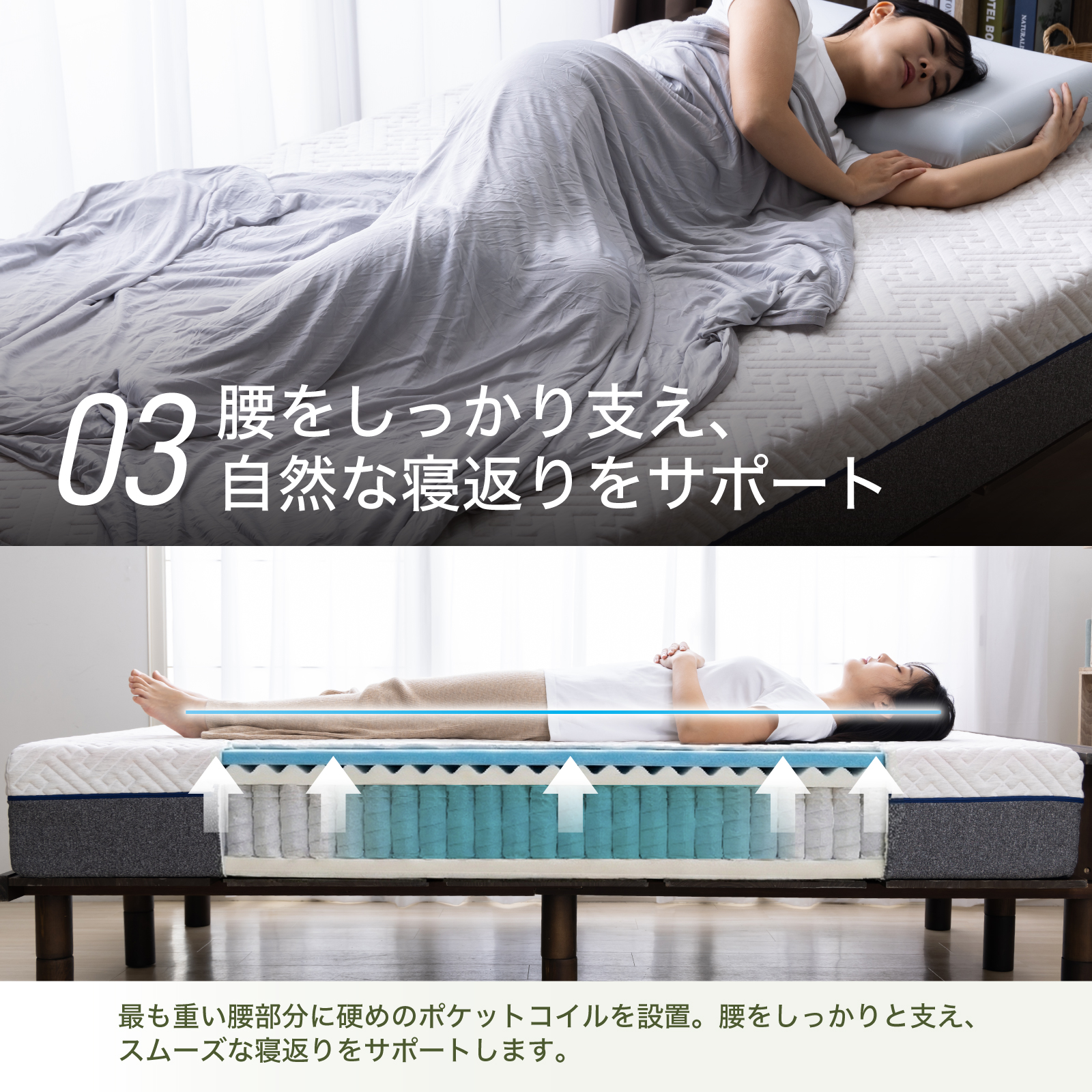 MLILY（エムリリー） マットレス シングル 高反発 24cm 10年保証