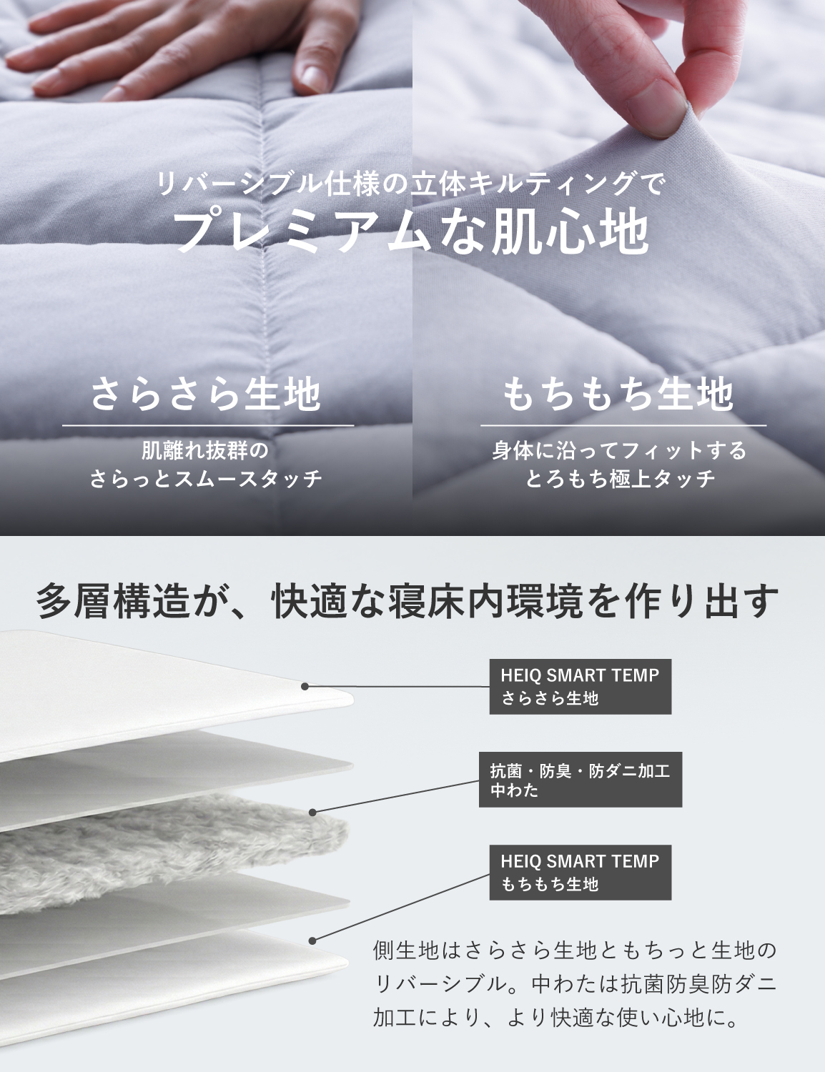 tobest（トゥーベスト） 敷きパッド シングル オールシーズン 温度調整