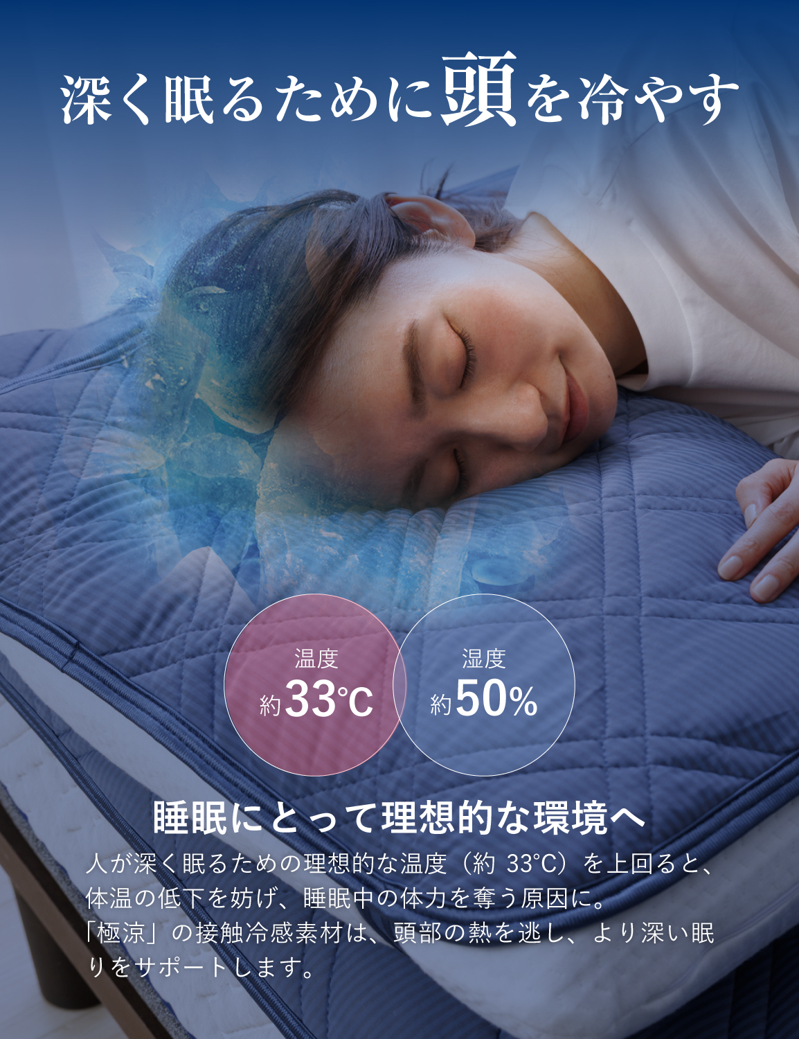 枕パッド 夏 冷感 接触冷感 冷感枕パッド暑さ...の詳細画像3