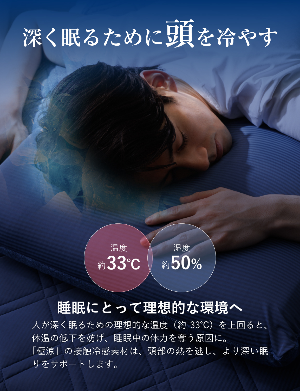 枕カバー ひんやり 夏用 枕パッド 冷感 接触...の詳細画像3
