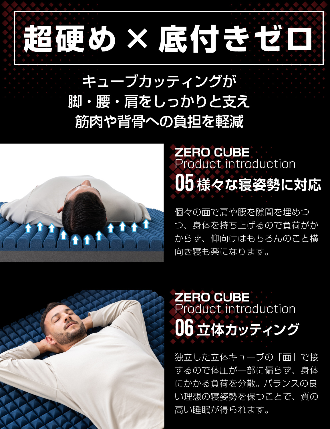 tobest（トゥーベスト） マットレス 三つ折り シングル 高反発 10cm