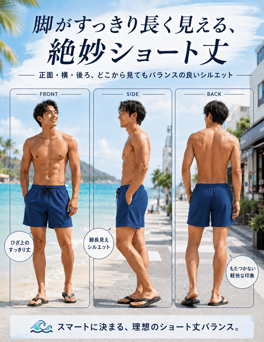 水着メンズ サーフパンツ 海パン メンズ 水陸両用 海水パンツ ショート丈 ひざ上 ボードショーツ サーフショーツ 海水浴 プール ショートパンツ 水着 関連画像2