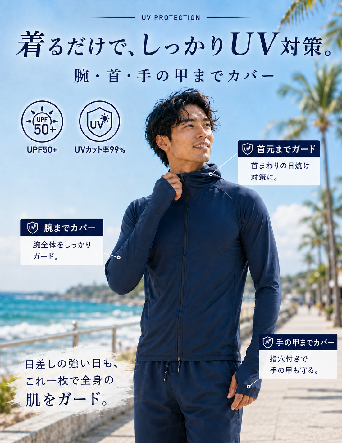 ラッシュガード レディース UPF50+ UV...の詳細画像2