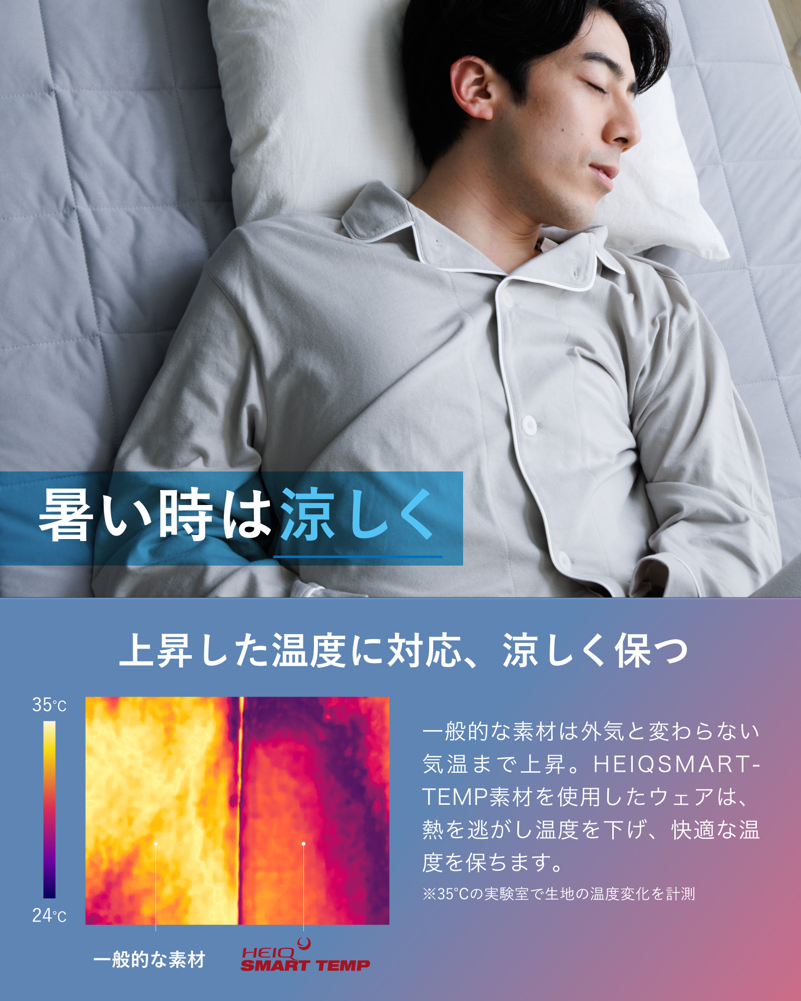 【HEIQ SmartTemp 体温調整×スリープリカバリー】ノンレム睡眠サポート 着る快適睡眠 次世代ルームウェア メンズ パジャマ 上下セット 長袖 | Nutopia | 06