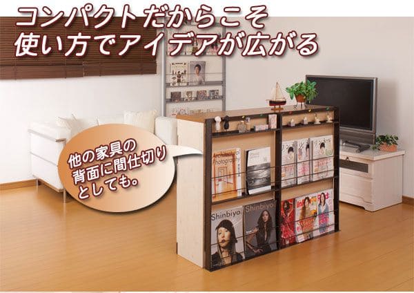 白いペンキのマガジンラック　アイアンフレーム　陳列スタンド　シャビー ラック｜アイアンマガジンラック - territory