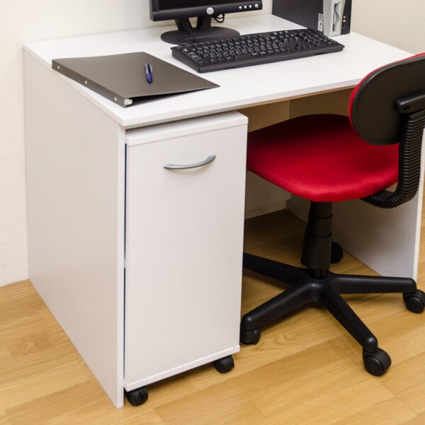 カラーボックス 2段 キャスター ワゴン 木製 デスクワゴン 本棚 木目