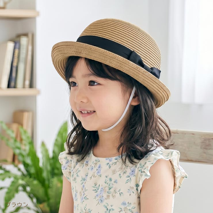 キッズ ストローハット 51cm 50cm 49cm 麦わら帽子 帽子 ゴム付き 