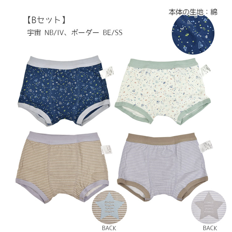 キッズ 男の子用ボクサーパンツ4Pセット 6