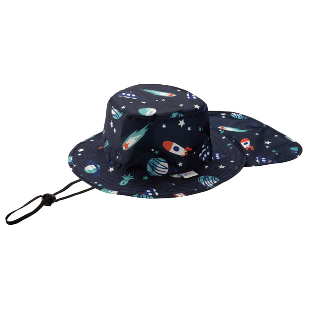 キッズ 帽子 レインハット はっ水 防水 UVカット サイズ調整可能 日よけ付き 紫外線対策 夏物 ...