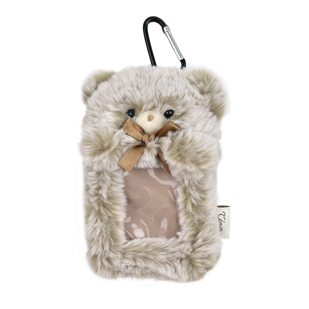 パスケース 定期入れ ふわふわ ぬいぐるみ リール付き 定期券ケース