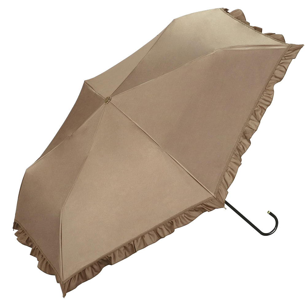 新品★ハンウェイ　晴雨兼用　フリル日傘　楽折　大きい　オールウェザー　遮光　遮熱 日傘 完全遮光 折りたたみ UVカット 100% レディース 軽量 晴雨兼用