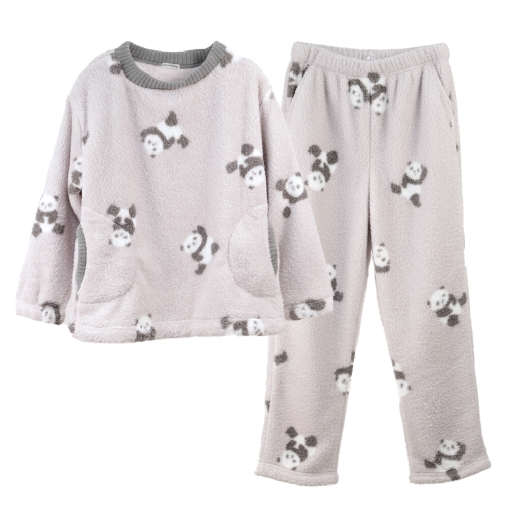 パジャマ レディース ふわふわ もこもこ ルームウェア ボア 長袖 長