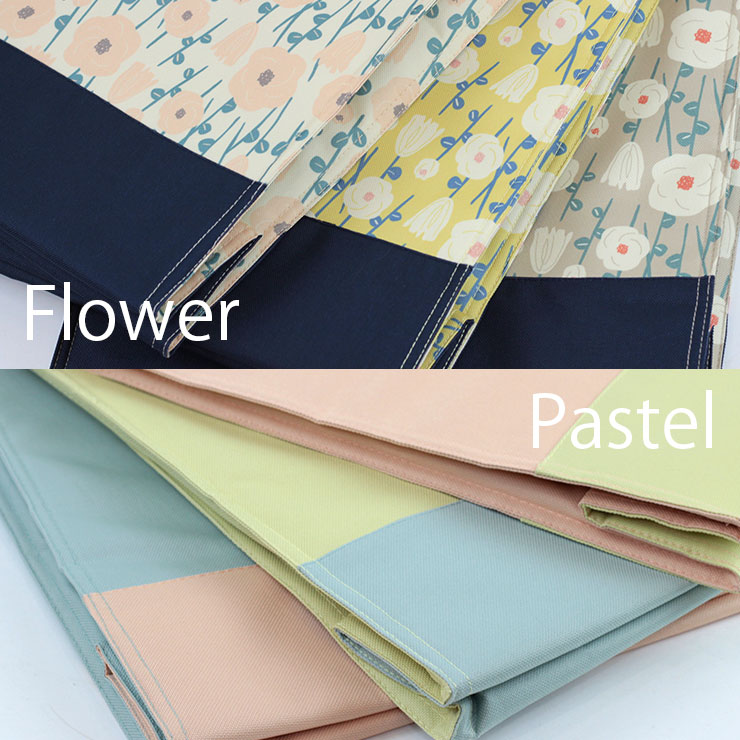 保冷保温スクエアトートバッグ・エコバッグ フラワー、パステル拡大