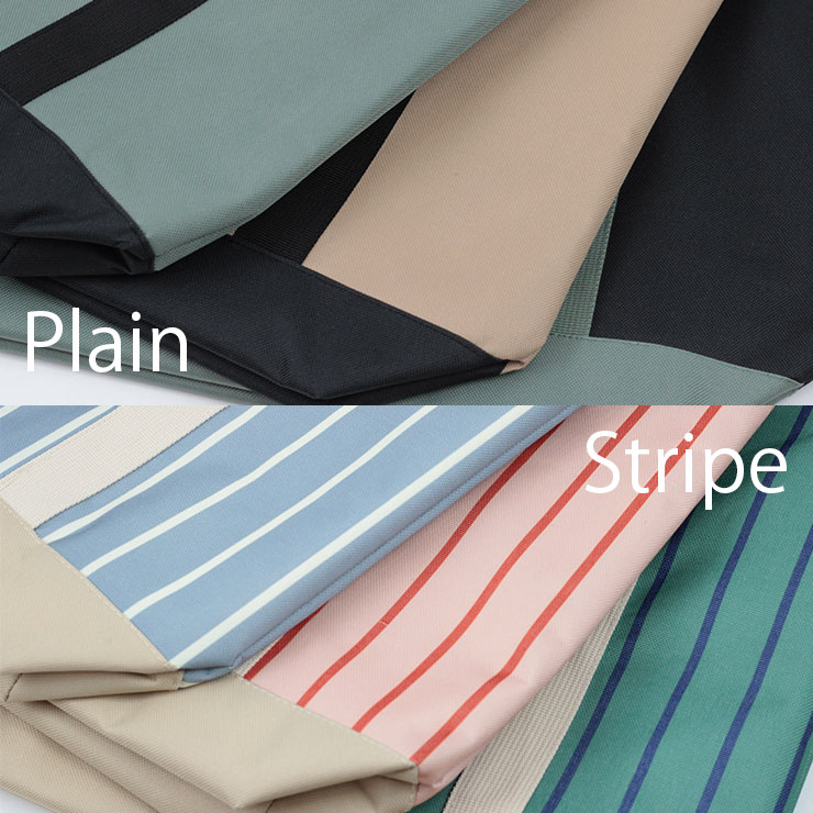 保冷保温スクエアトートバッグ・エコバッグ 無地・ストライプ拡大 