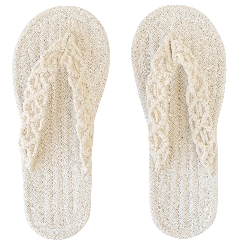 ルームサンダル マクラメ編み スリッパ レディース 室内用 23cm 23.5cm