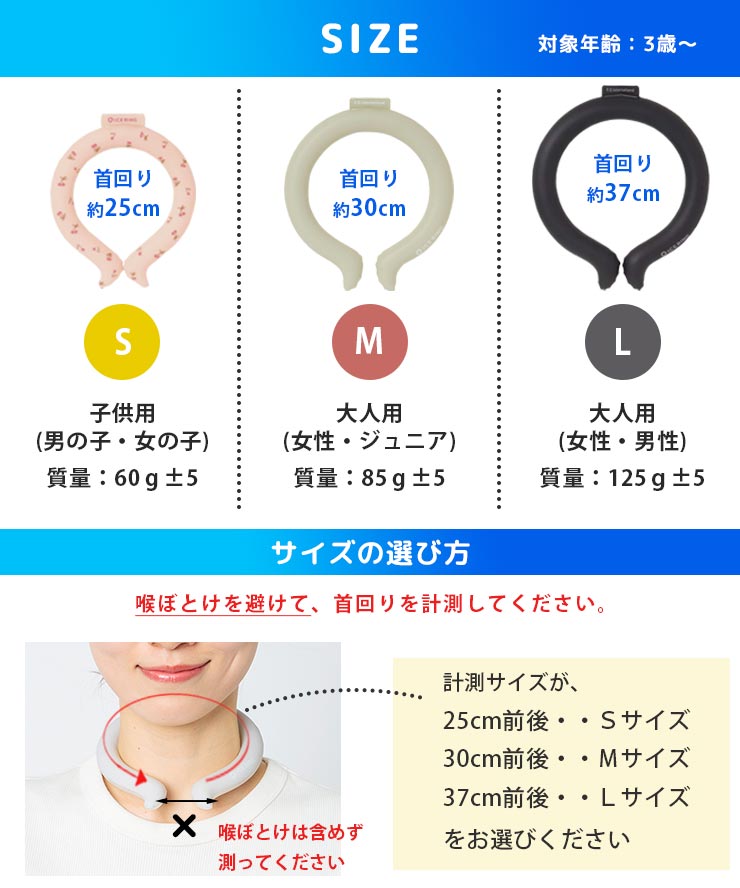 アイスリング サイズ情報