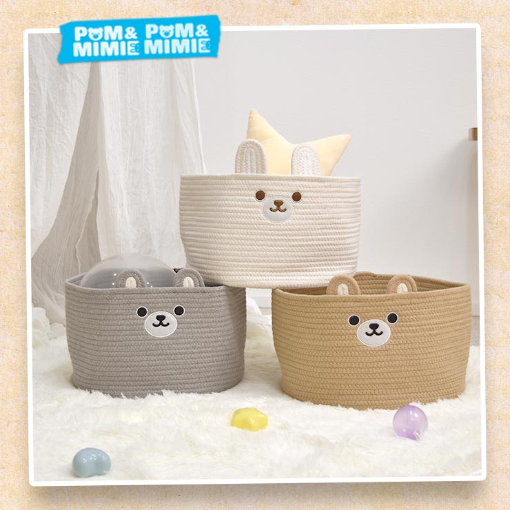 POM＆MIMIE コットンロープ収納BOX 部屋に置いたイメージ