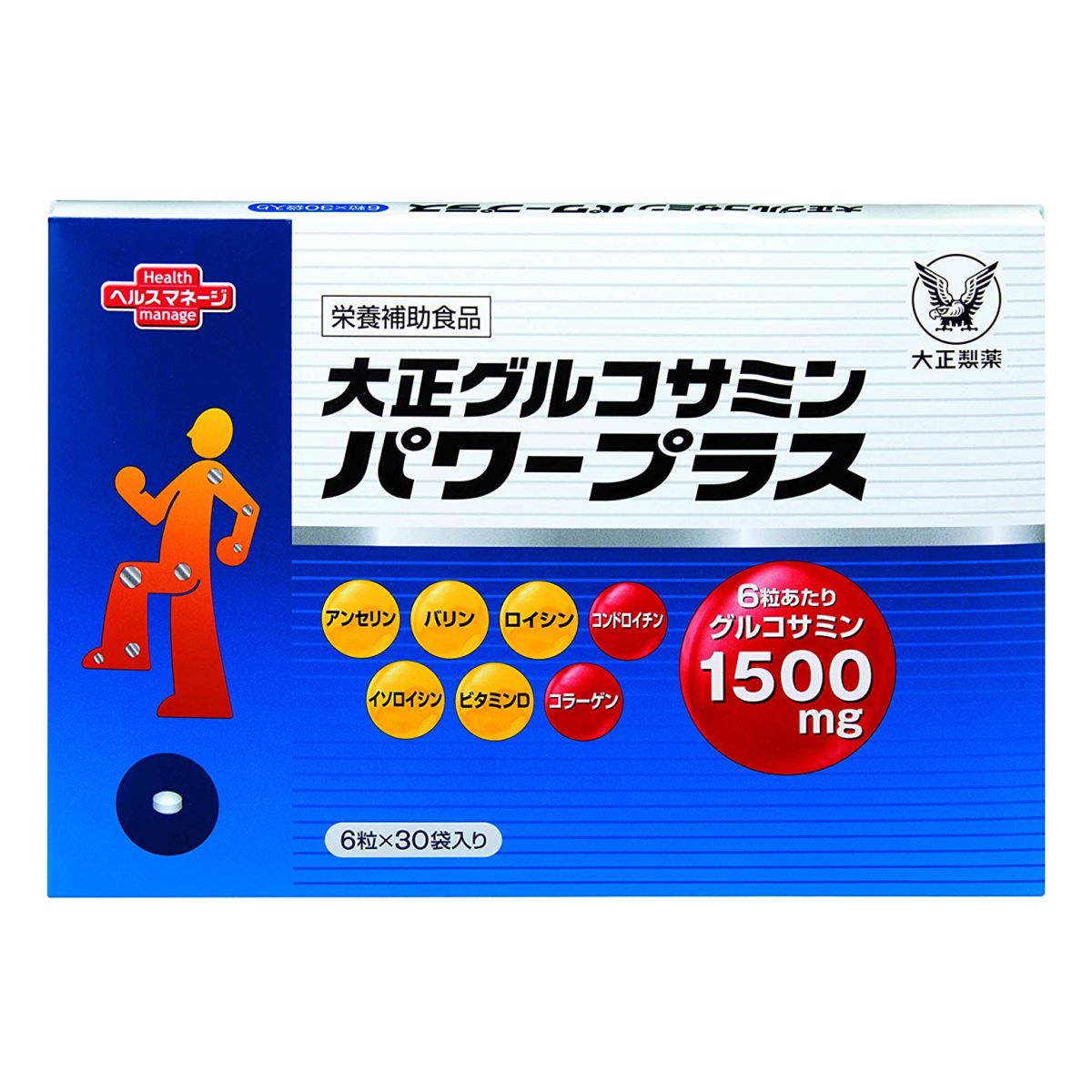 【 3箱セット 】 大正製薬 大正グルコサミン パワープラス 66.6g ( 370mg × 6粒 ) 30袋 配送料無料SPL / 大正グルコPプラス30袋S06-01 / TGPP30-03P｜elohas｜02