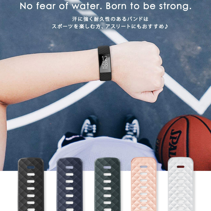大人女性の Fitbit Charge3 ベルト バンド シリコン フィットビット チャージ 対応 軽量 交換用バンド 耐久性 ソフト スポーツ  運動 ランニング 耐水 レディース