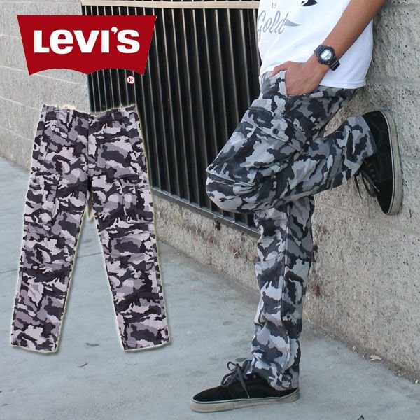 リーバイス Levi's カーゴパンツ グレーカモ カモフラージュ 迷彩 コットンチノパンツ