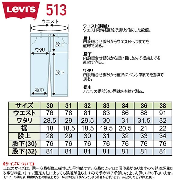 リーバイス 513 スリムストレート フィット デニム ジーンズ