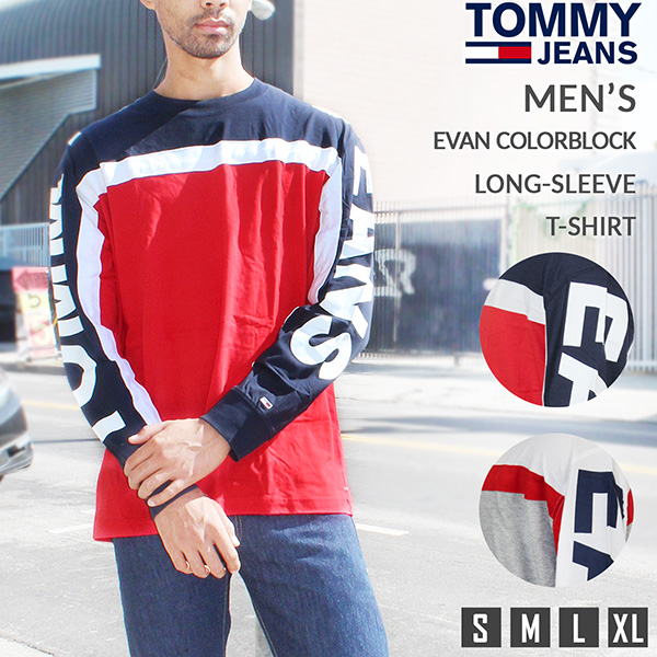 トミーヒルフィガー ロンT ロングスリーブ Tシャツ クルーネック ロゴ Tommy Hilfiger メンズ 長袖 丸首 トップス アウトレット  在庫処分