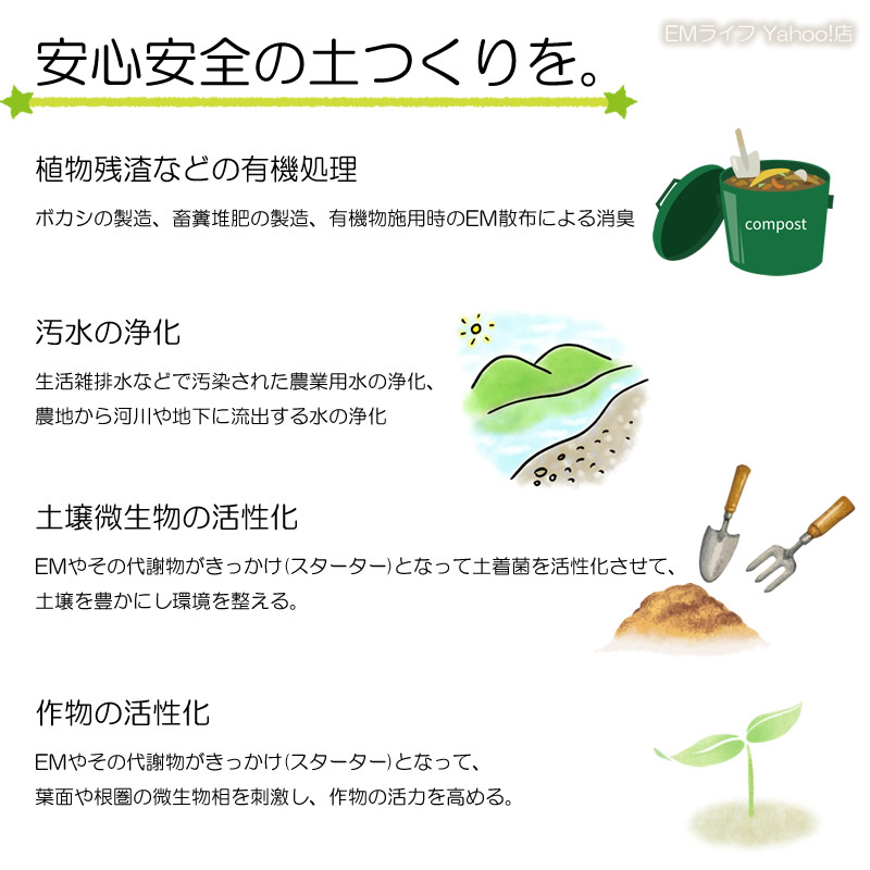 EM1 1000ml (1L) 有用微生物土壌改良資材 em em1 em菌 活性液 培養液