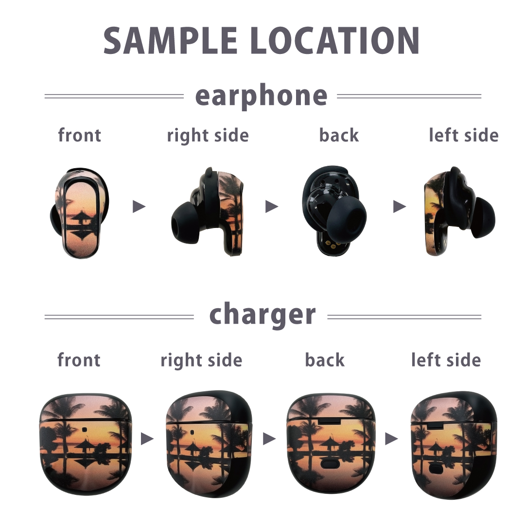 Bose QuietComfort Earbuds II 用 スキンシール ボーズ イヤバッズ2