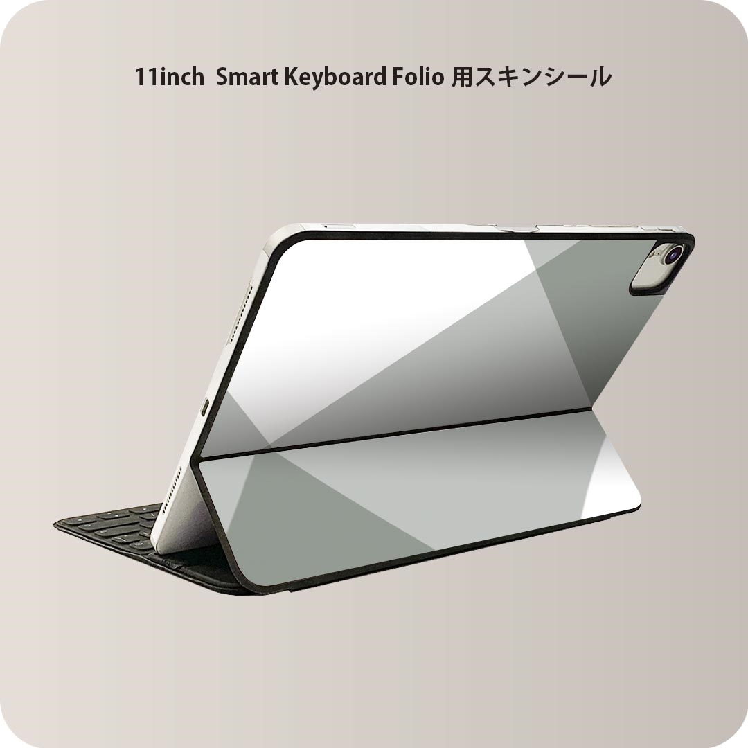 Smart Keyboard Folio 用 スキンシール 11インチ iPad Pro用 第1-4世代 iPad Air 第4-5世代 対応  全面スキンシール 004263 チェック　白　黒