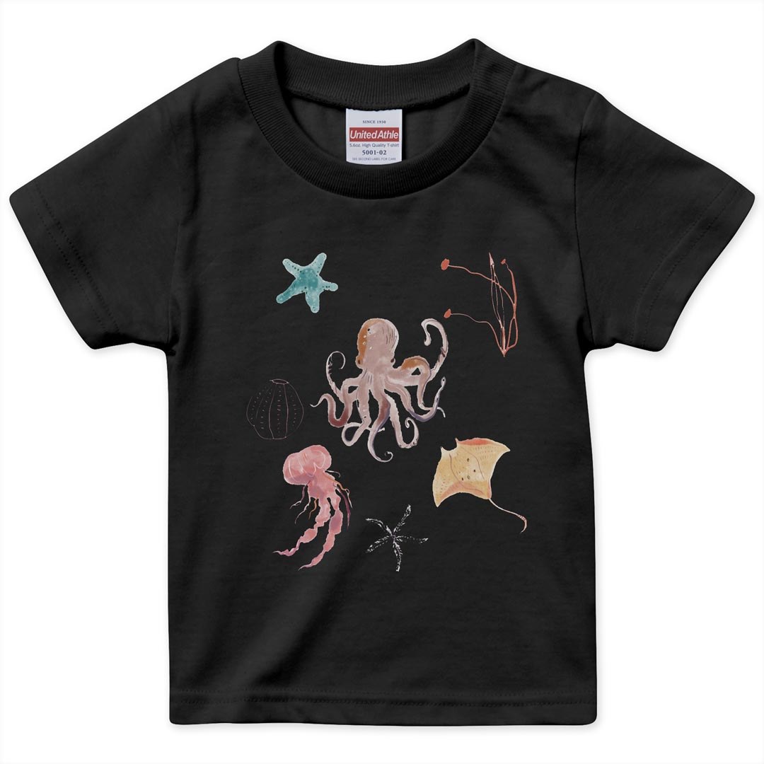 選べる20カラー tシャツ キッズ 半袖 デザイン 90 100 110 120 130 140 150 160 Tシャhirt 019922 海の生物 海の生物 かわいい |  | 01