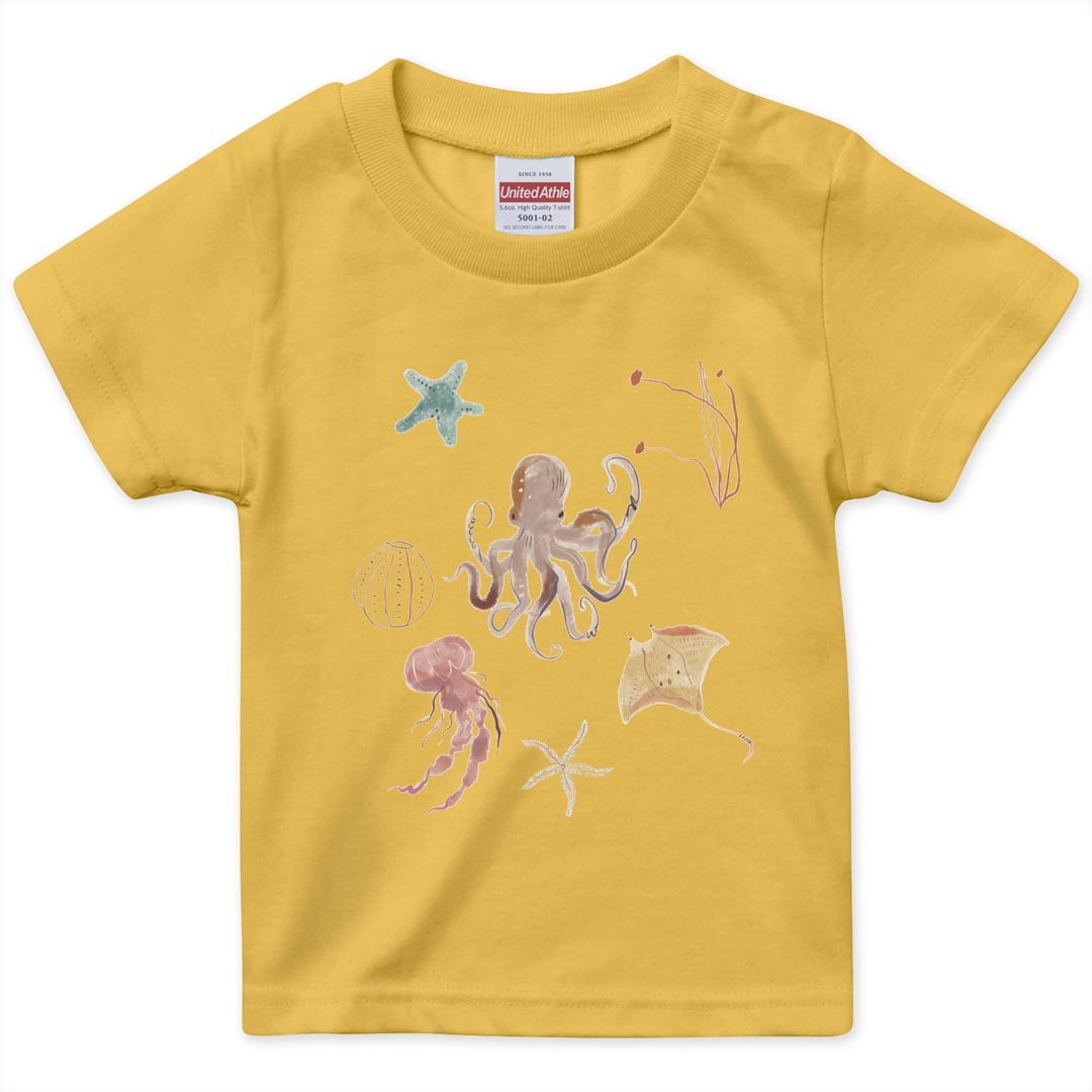 選べる20カラー tシャツ キッズ 半袖 デザイン 90 100 110 120 130 140 150 160 Tシャhirt 019922 海の生物 海の生物 かわいい |  | 06