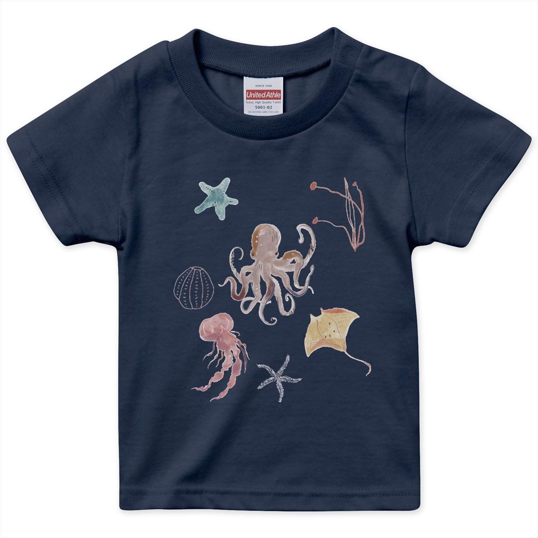 選べる20カラー tシャツ キッズ 半袖 デザイン 90 100 110 120 130 140 150 160 Tシャhirt 019922 海の生物 海の生物 かわいい |  | 14