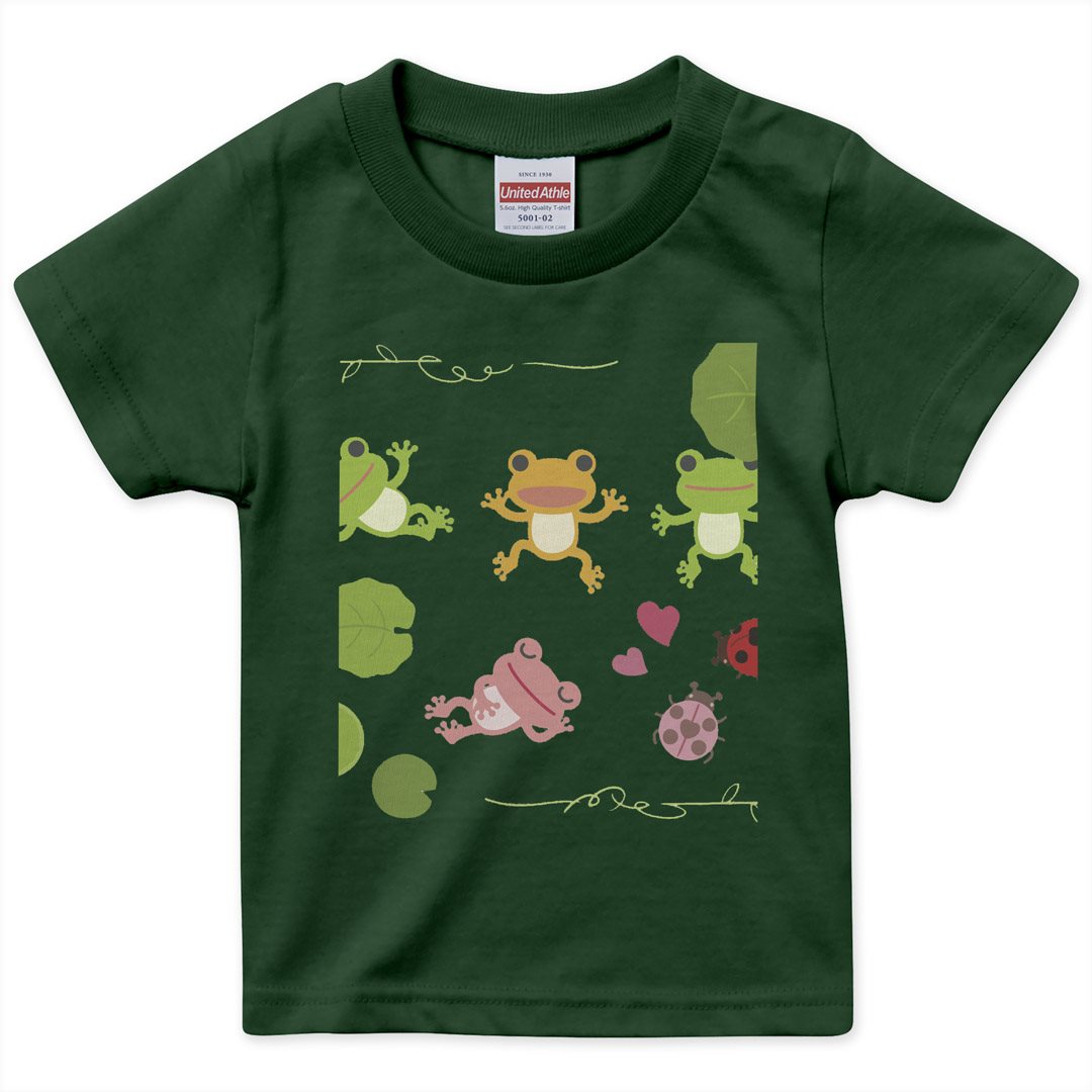 BROOKLYN Tシャツ 緑色 半袖 選べる20カラー tシャツ キッズ 半袖 デザイン 90 100 110 120