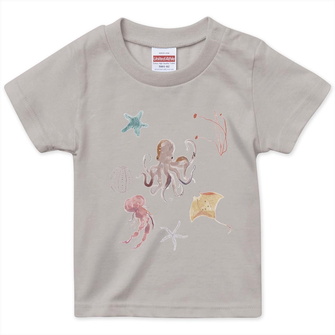 選べる20カラー tシャツ キッズ 半袖 デザイン 90 100 110 120 130 140 150 160 Tシャhirt 019922 海の生物 海の生物 かわいい |  | 02