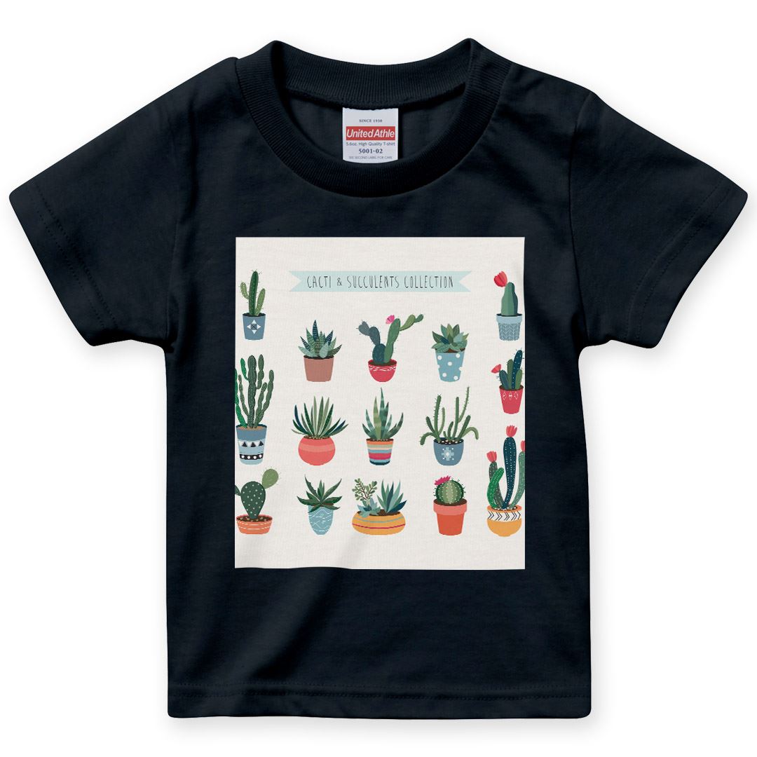 選べる20カラー tシャツ キッズ 半袖 デザイン 90 100 110 120 130 140 150 160 T shirt 016374  サボテン　植物｜emart｜18