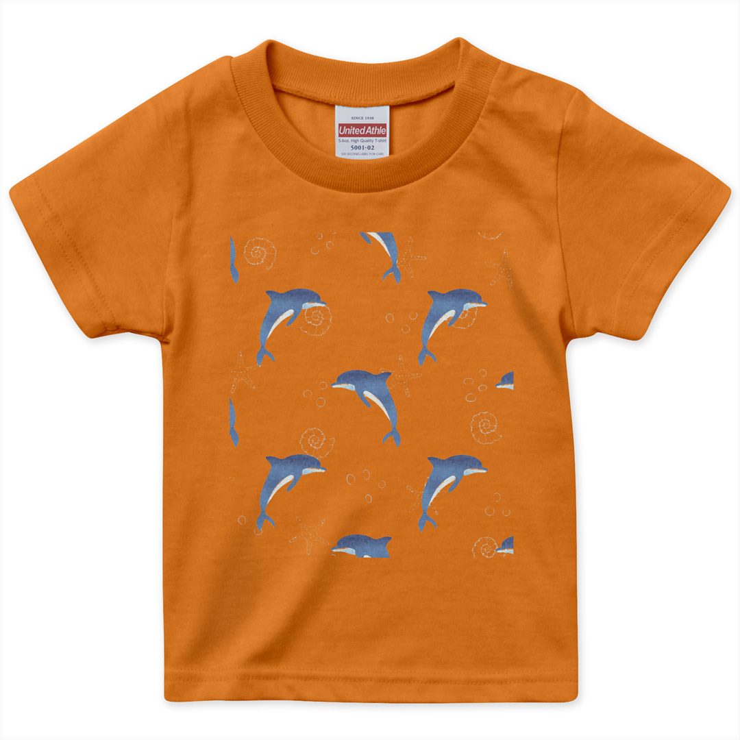 Shury Labyrins イルカ グラフィック Tシャツ 150 Labyrins Two Dolphins Zip Hoodie Navy | Shury