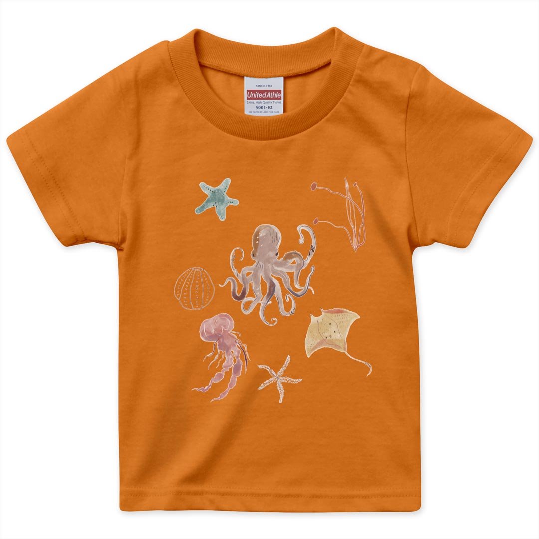 選べる20カラー tシャツ キッズ 半袖 デザイン 90 100 110 120 130 140 150 160 Tシャhirt 019922 海の生物 海の生物 かわいい |  | 07