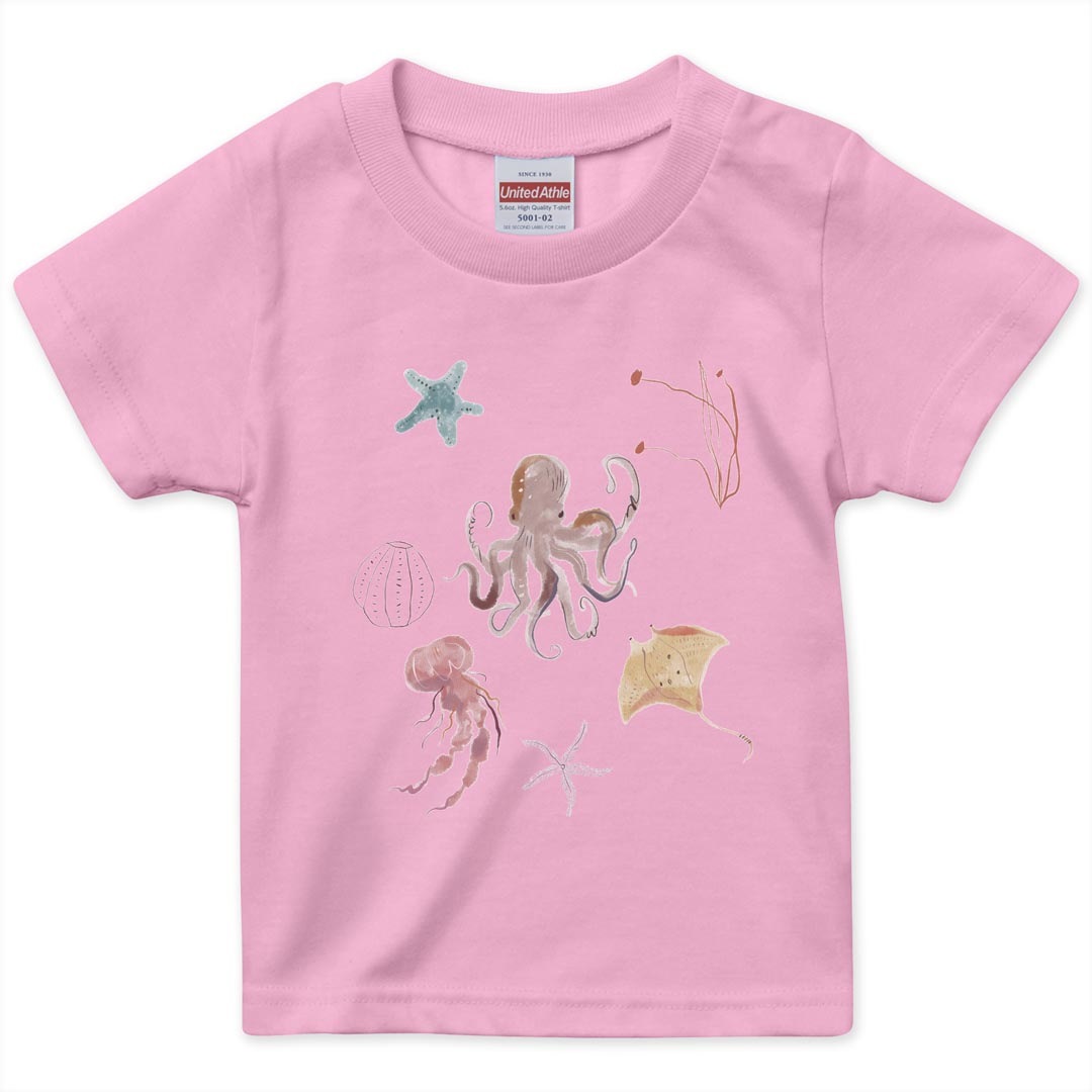 選べる20カラー tシャツ キッズ 半袖 デザイン 90 100 110 120 130 140 150 160 Tシャhirt 019922 海の生物 海の生物 かわいい |  | 10